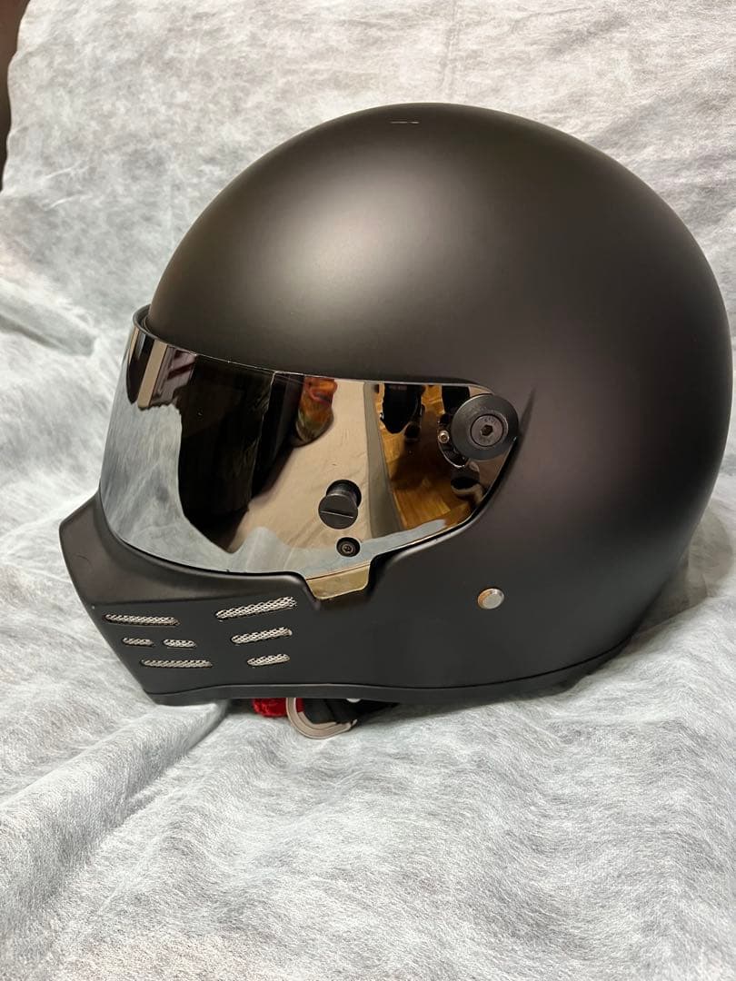 フルフェイスヘルメット マットブラック ミラーシールド