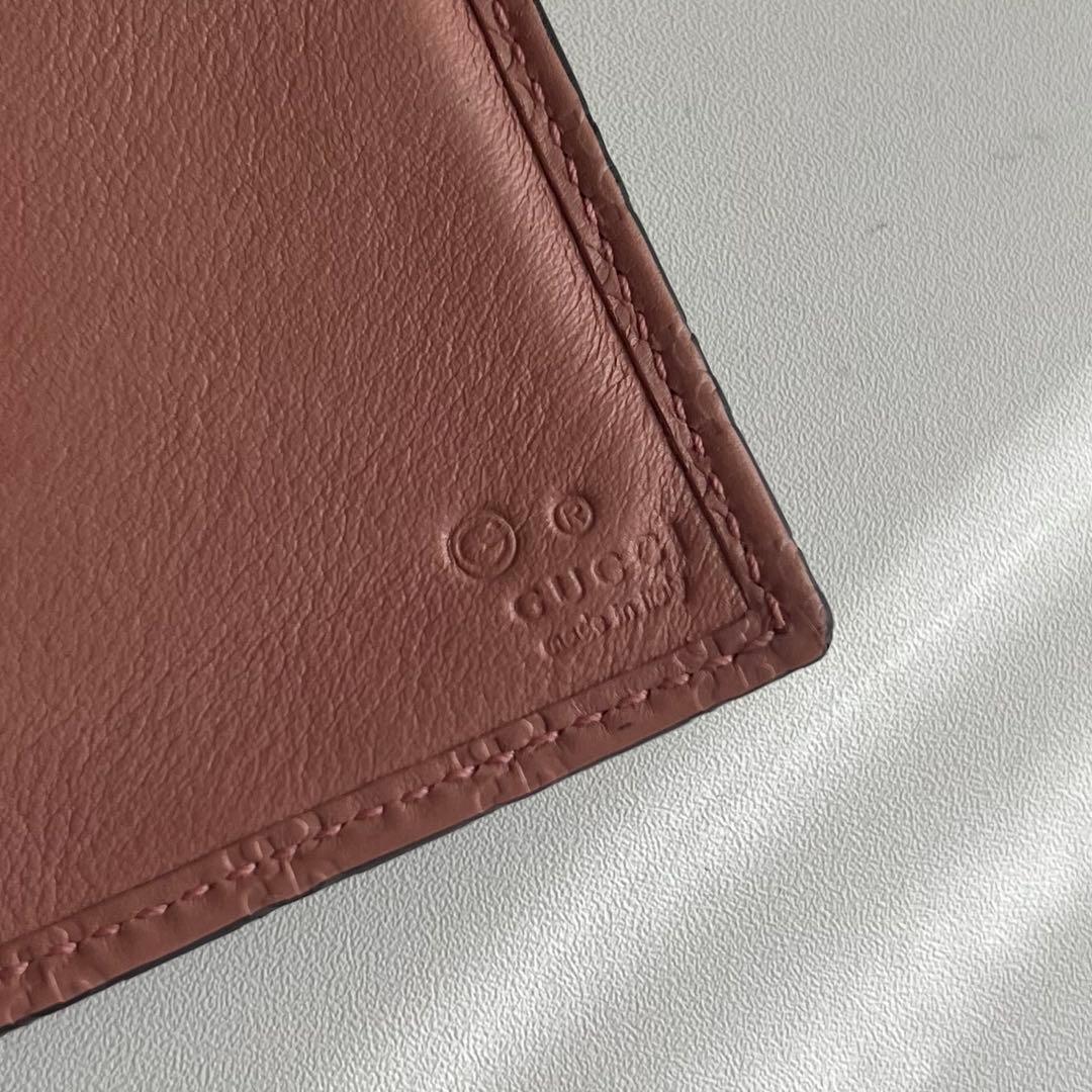 11 極上美品 GUCCI グッチ マイクロシマ 2つ折り 長財布