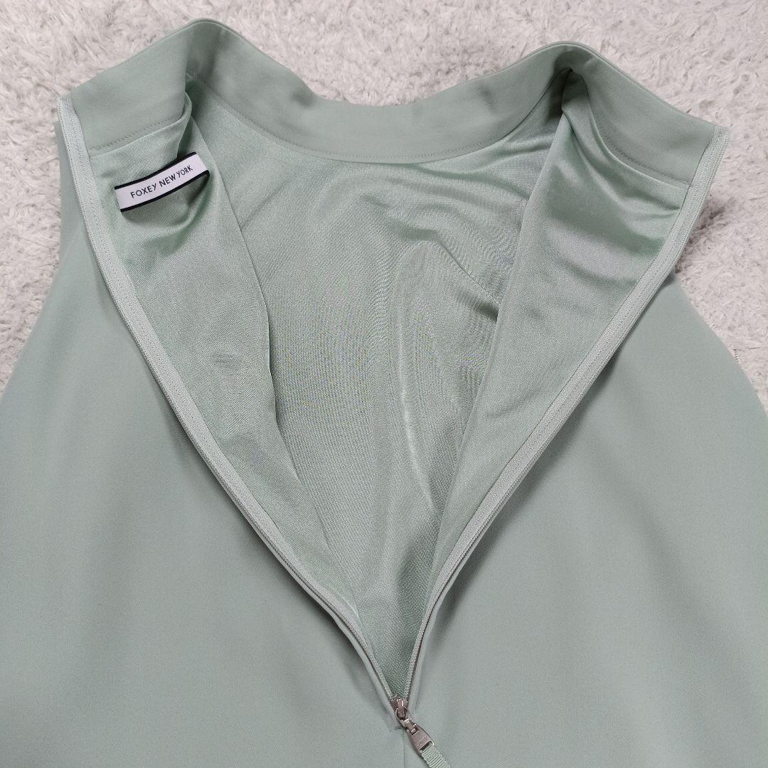 美品❤️フォクシーニューヨーク　後ろプリーツワンピース　ドレス　40