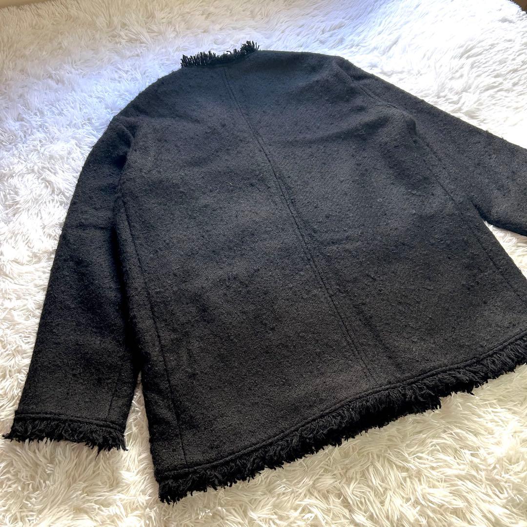 JOURNAL STANDARD ツイードジャケット　ノーカラー　金ボタン　23