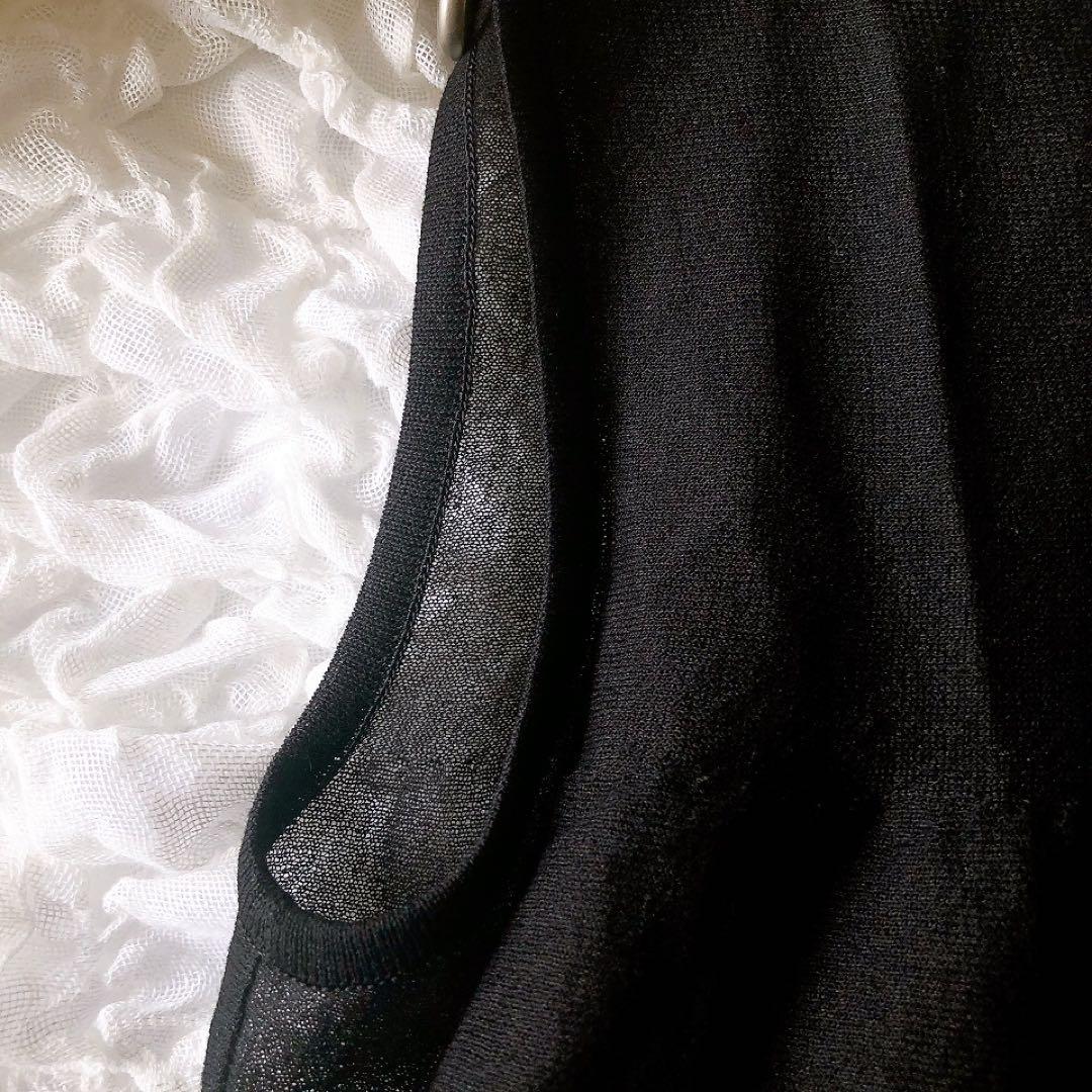 【美品】Ballsey / ティアードプルオーバー　ブラック　シアー　チュニック