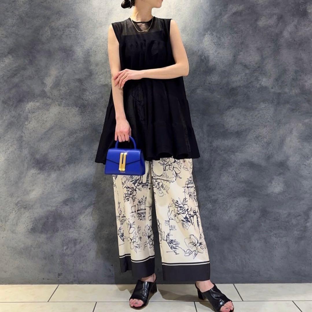 【美品】Ballsey / ティアードプルオーバー　ブラック　シアー　チュニック