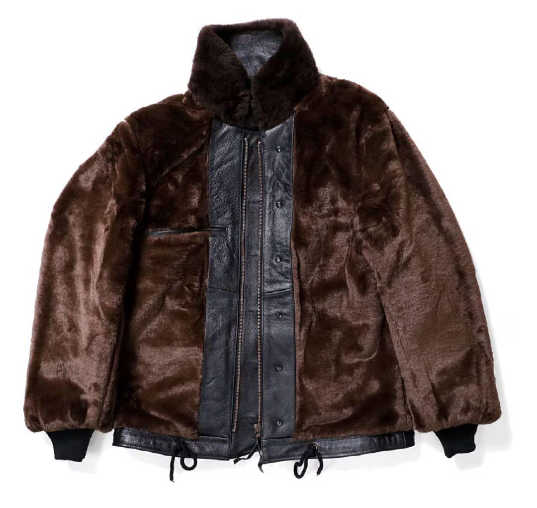 HOUSTON／ヒューストン／N-1／カウレザー／ブラック／40