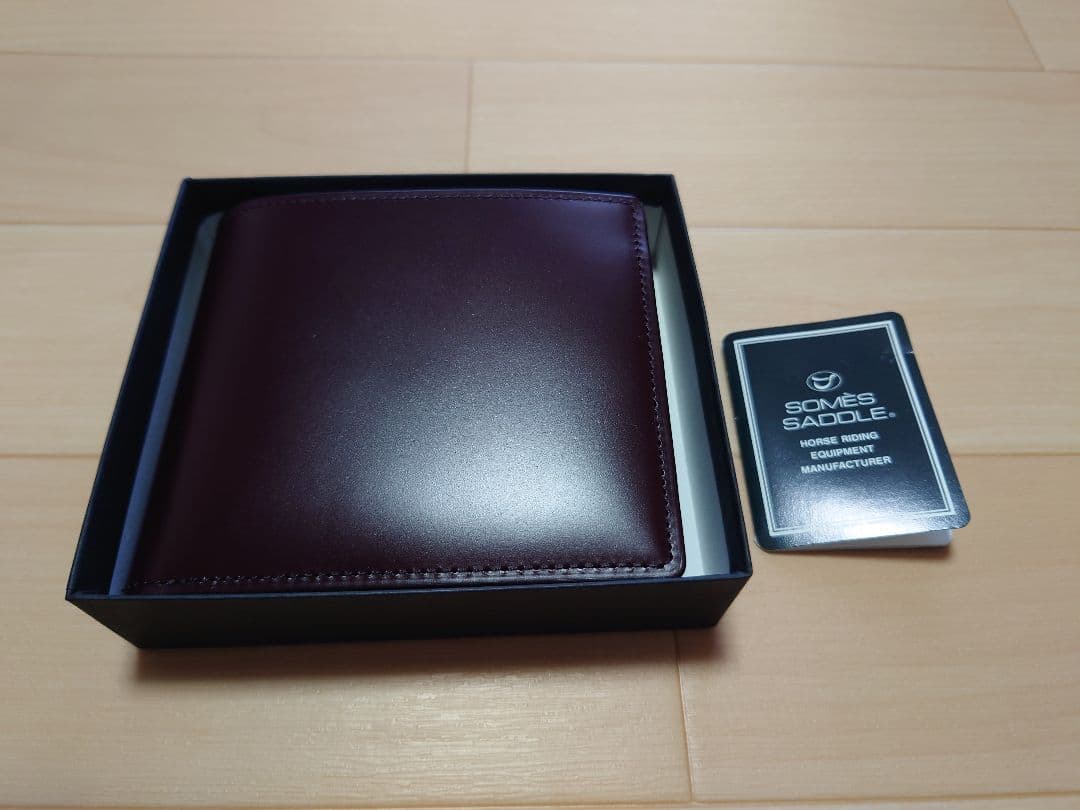 【未使用品】ソメスサドル コードバン　二つ折り財布　メンズ