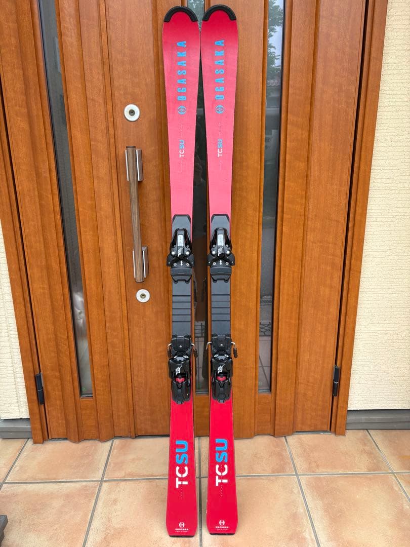 オガサカTC SU 赤 スキー バインディング付き
