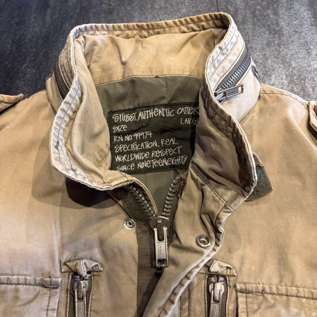 ジャケット・アウター 00s old Stussy M-65 field jacket beige L