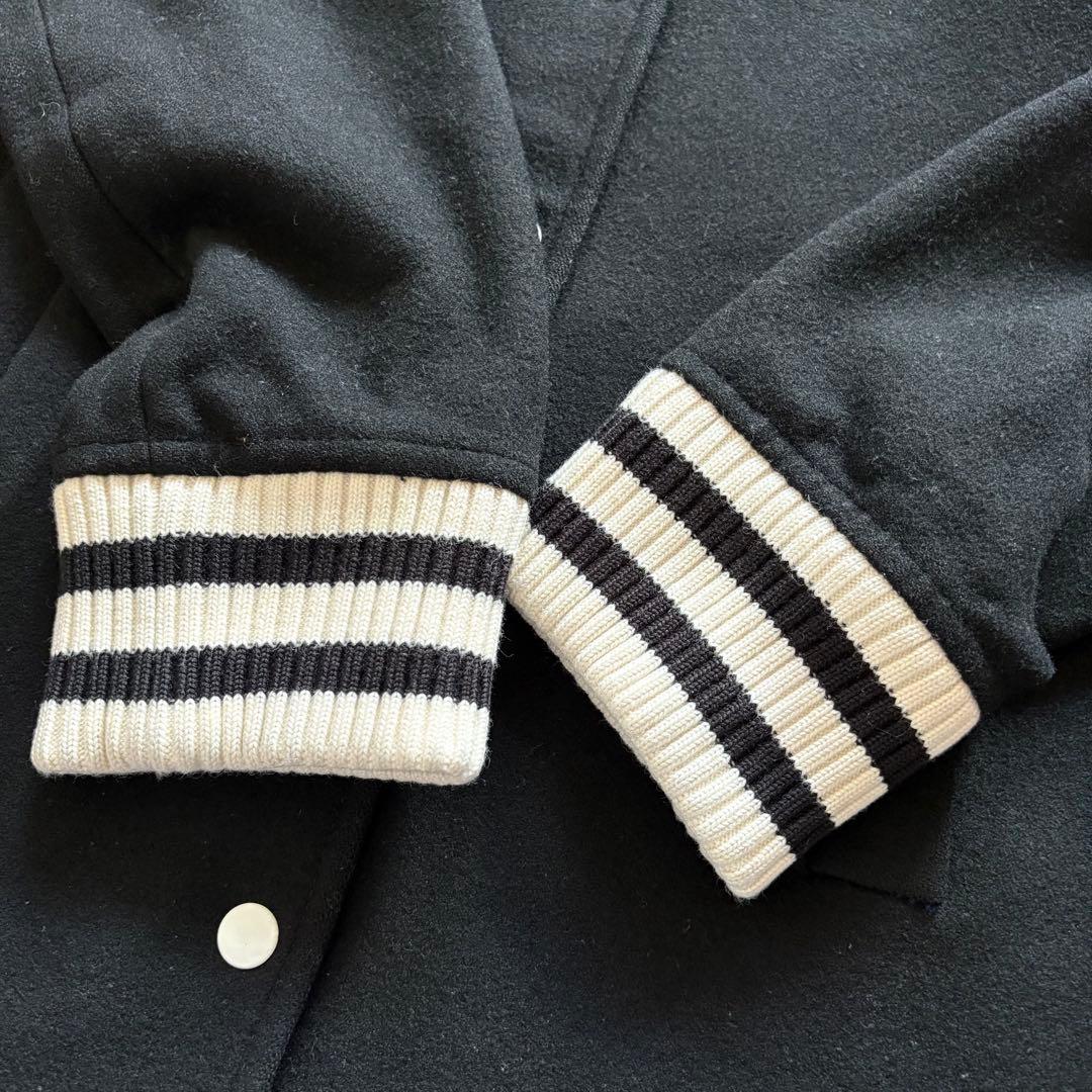 希少　クレージュ21 スタジャン ウール100% フードジャケット　ロングコート