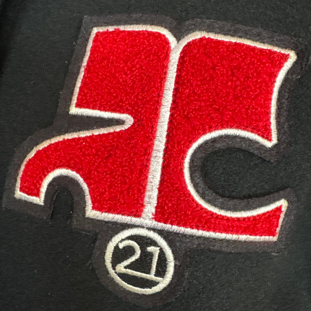 希少　クレージュ21 スタジャン ウール100% フードジャケット　ロングコート