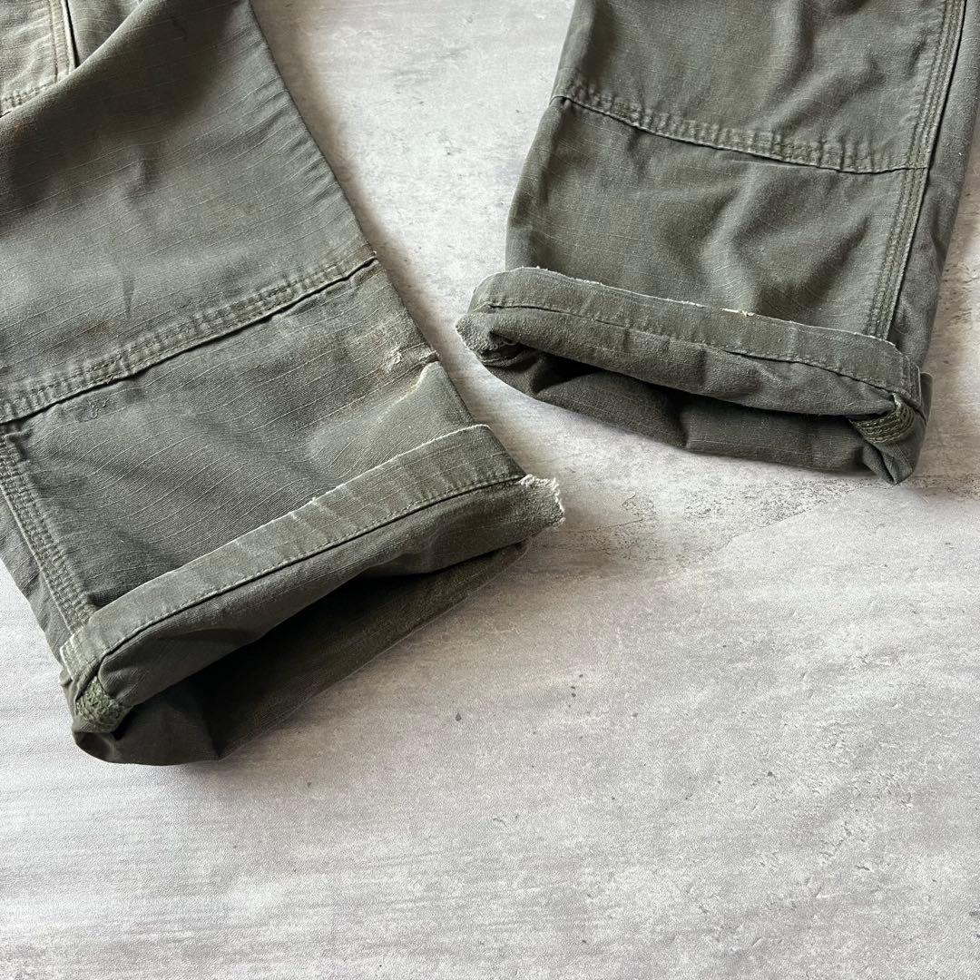 【ダブルニー、ペインターパンツ】カーハート古着リラックスシルエットストリート緑