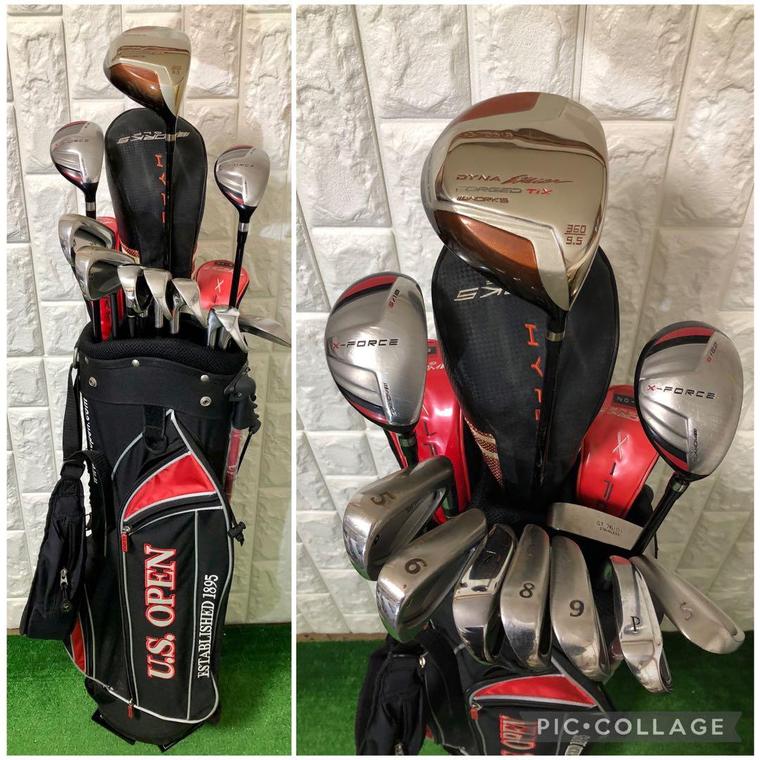 初心者おすすめ☆メンズ ゴルフクラブセット☆ワークス☆スタンドキャディバッグ付