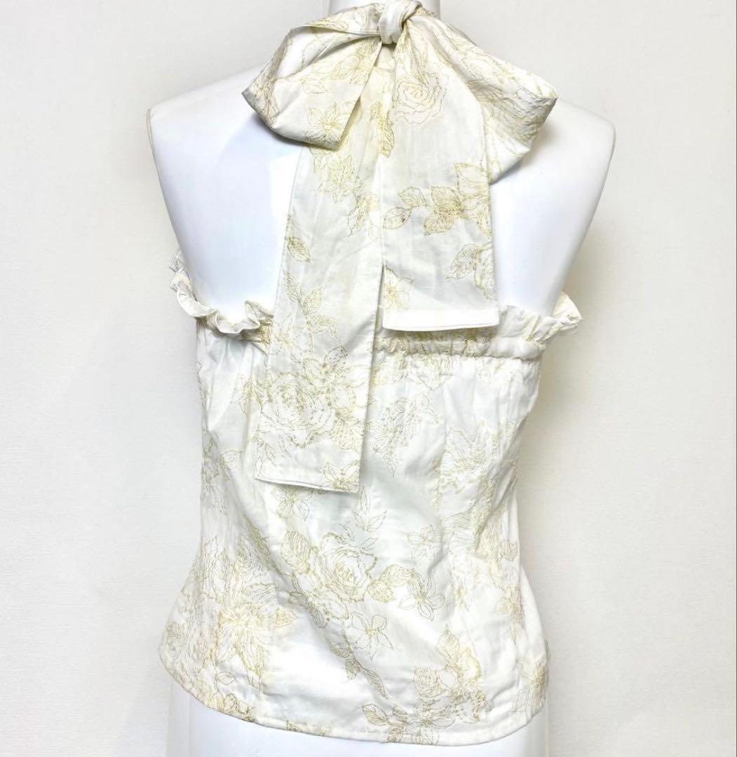 新品タグ付☆ BPN ブラックピースナウ 総柄ビスチェ ホルターネック