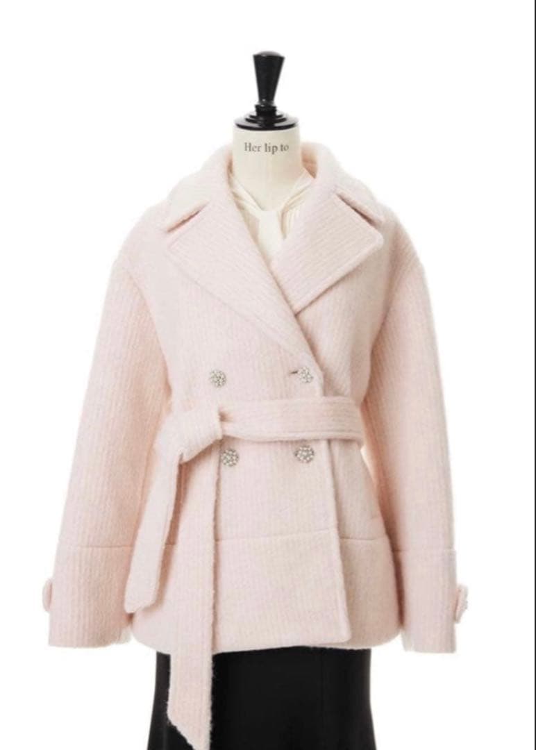 美品　herlipto Odette Wool-Blend Coat S