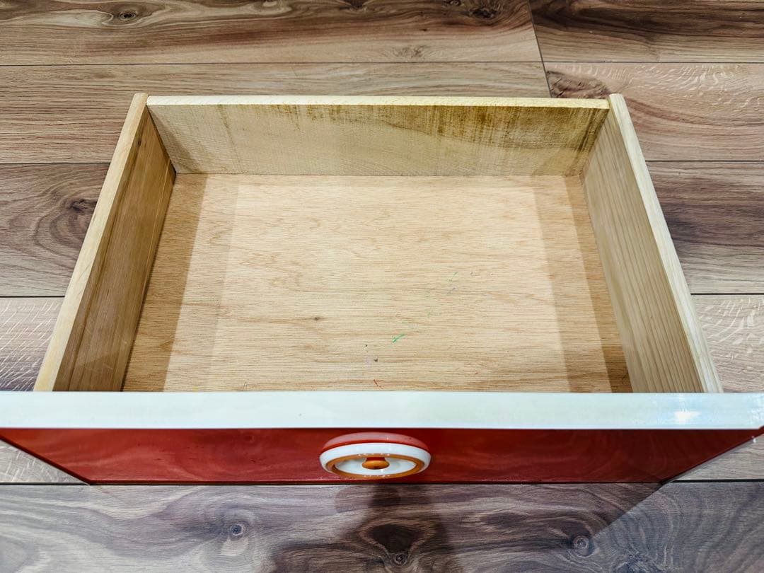 【昭和レトロ】レトロポップチェスト/箪笥/5段引き出し(オレンジ)