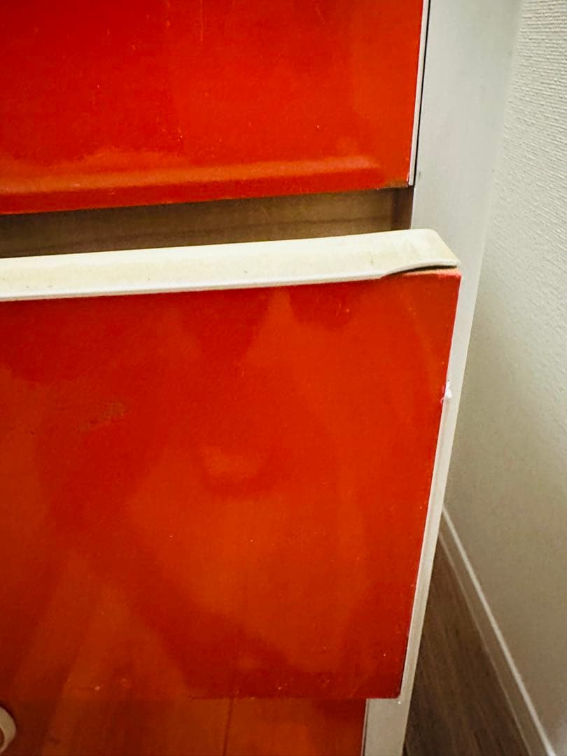 【昭和レトロ】レトロポップチェスト/箪笥/5段引き出し(オレンジ)