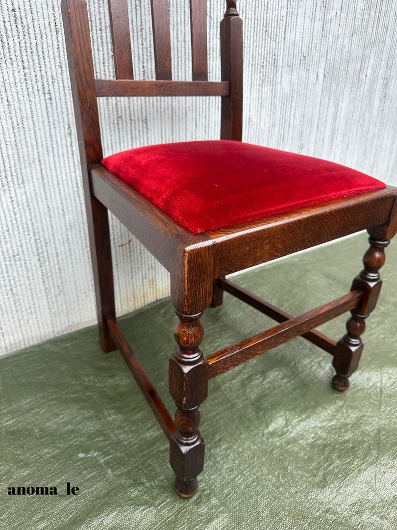 【ダイニングチェア】2　ハイバックチェア　ツイスト　ドロップイン　アンティーク◎