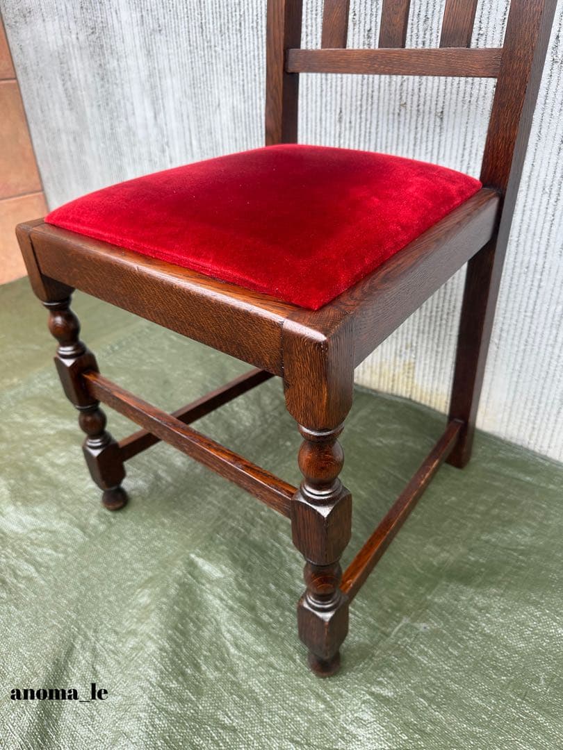 【ダイニングチェア】2　ハイバックチェア　ツイスト　ドロップイン　アンティーク◎