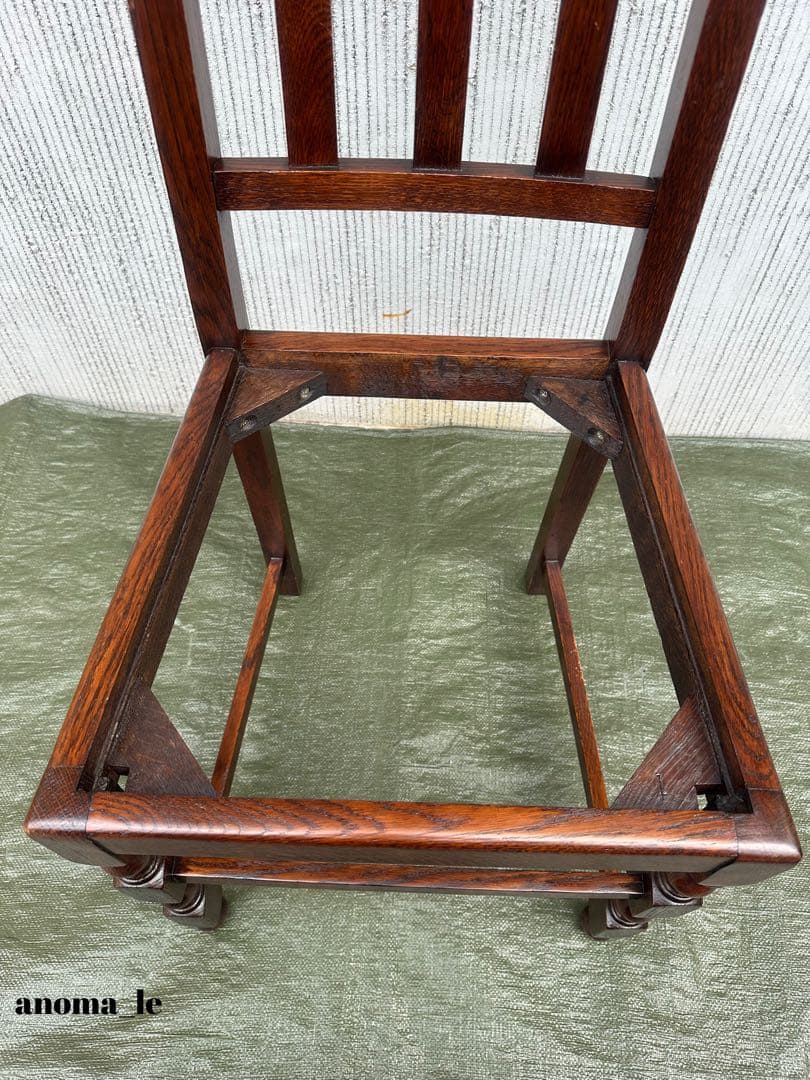 【ダイニングチェア】2　ハイバックチェア　ツイスト　ドロップイン　アンティーク◎