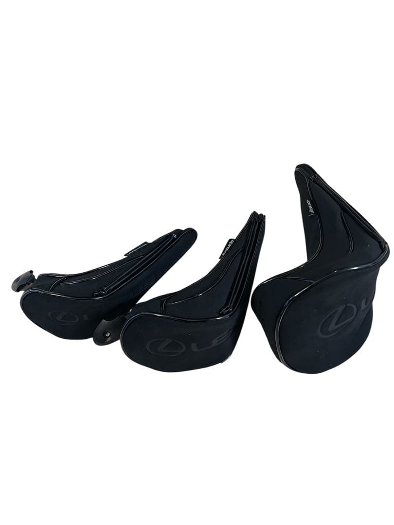 最終値下新品LEXUS ブラック キャディバッグ ホイール付　ヘッドカバー3個付