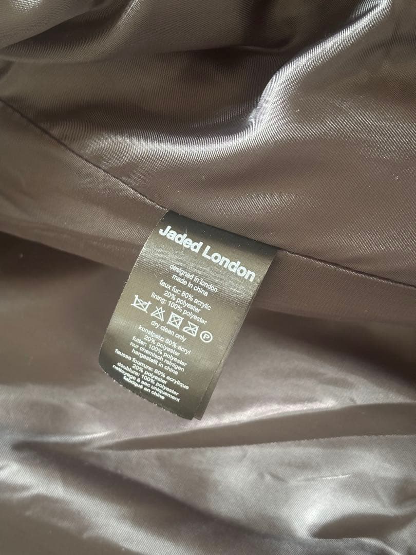 JADED LONDON フェイクファー　フーディ　ジャケット　美品