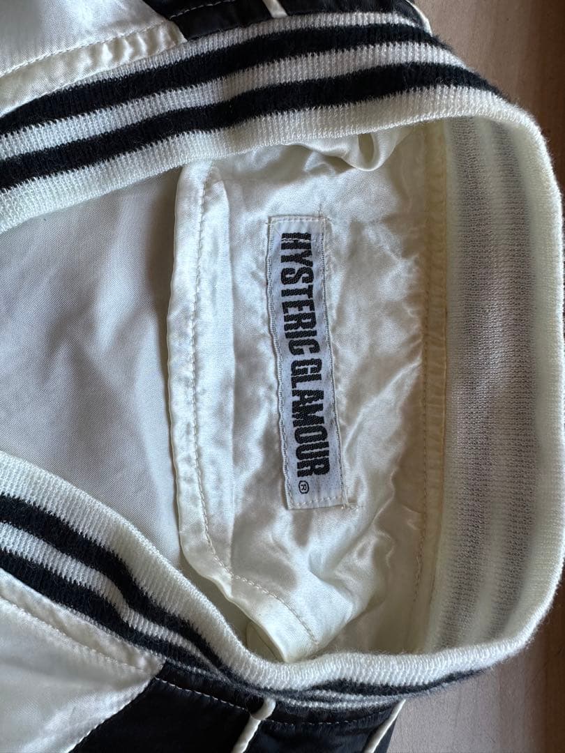 HYSTERIC GLAMOUR スタジャン ホワイト/ブラック