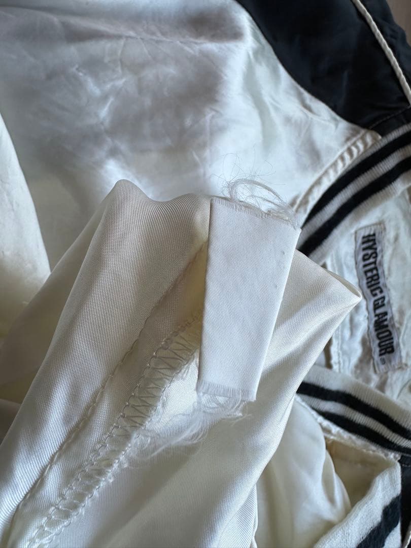 HYSTERIC GLAMOUR スタジャン ホワイト/ブラック