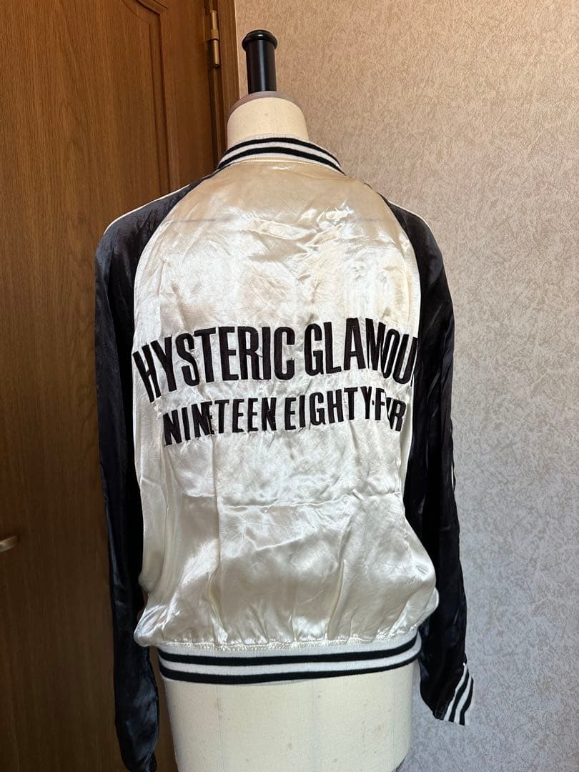 HYSTERIC GLAMOUR スタジャン ホワイト/ブラック