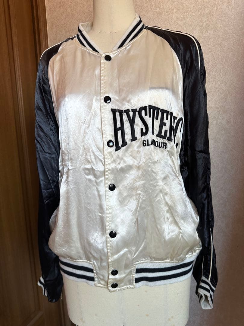 HYSTERIC GLAMOUR スタジャン ホワイト/ブラック