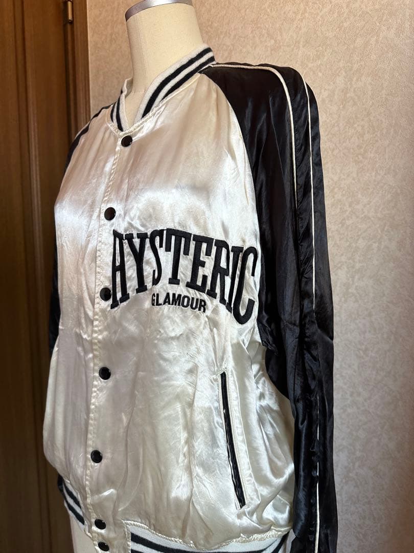 HYSTERIC GLAMOUR スタジャン ホワイト/ブラック