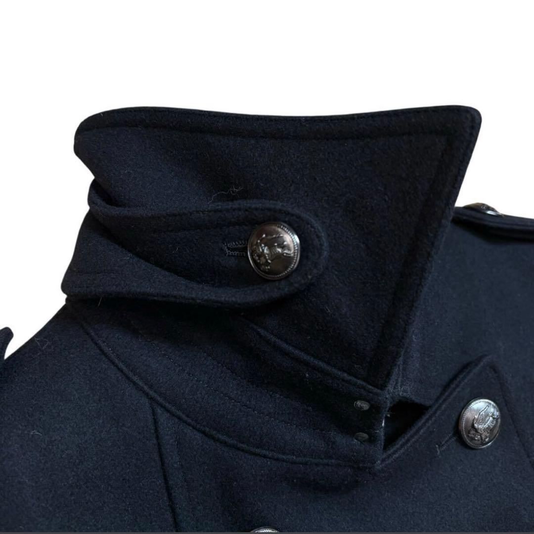 極美品 バーバリーブラックレーベル カシミヤ ナポレオンコート メンズ Lサイズ