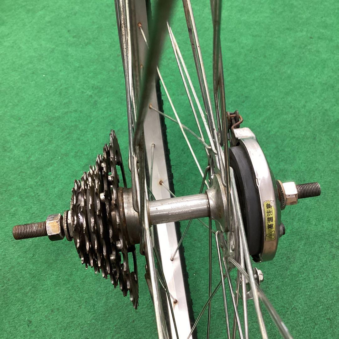 完組アルミホイール　後輪　700x42C タイヤ付　ON