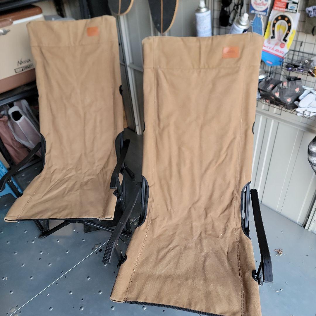 キャンピングムーン　ハイバックチェア　ブラウン　２個セット