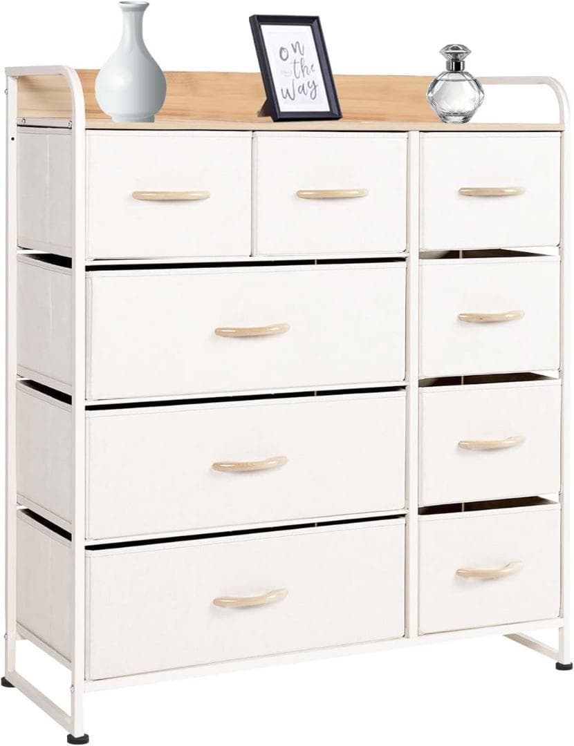 タンス 収納 チェスト 布製 引き出し 洋服収納 リビング収納 ホワイト