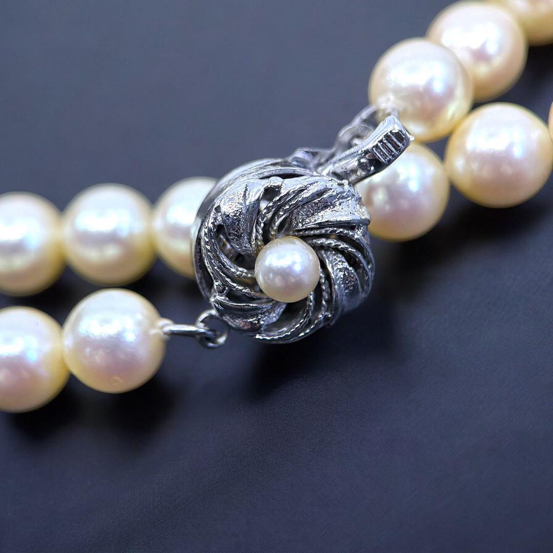 【国産】極上　アコヤ　本真珠　パール　ネックレス　シルバー　7.0mm