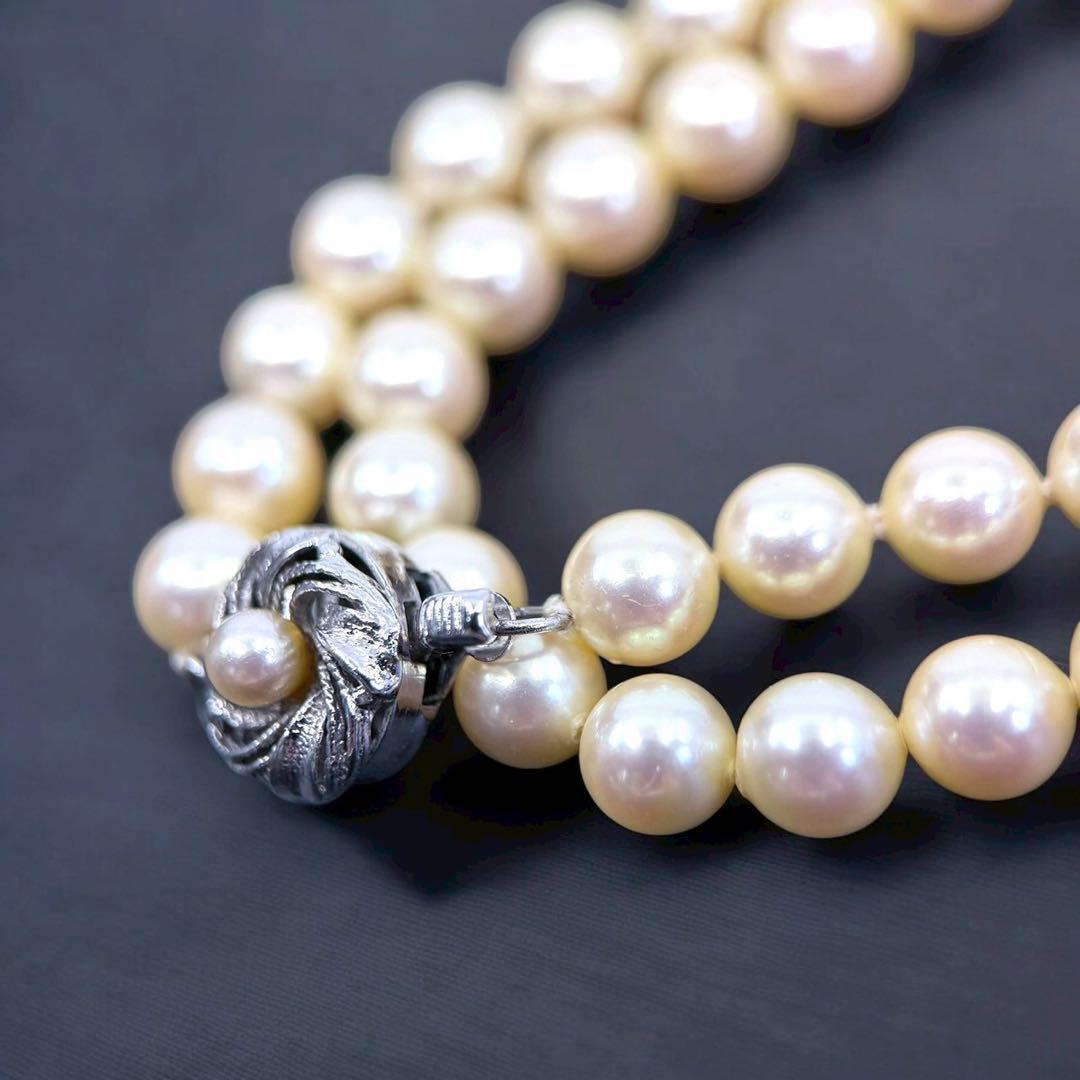 【国産】極上　アコヤ　本真珠　パール　ネックレス　シルバー　7.0mm