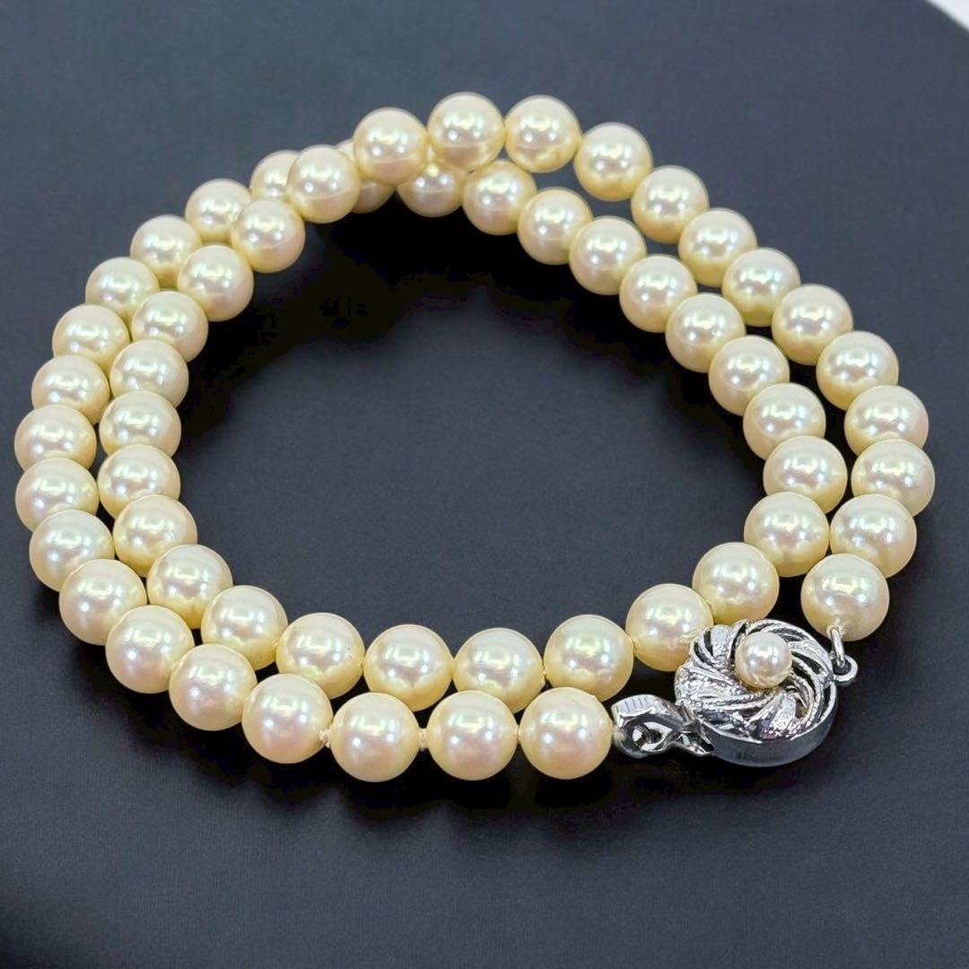 【国産】極上　アコヤ　本真珠　パール　ネックレス　シルバー　7.0mm