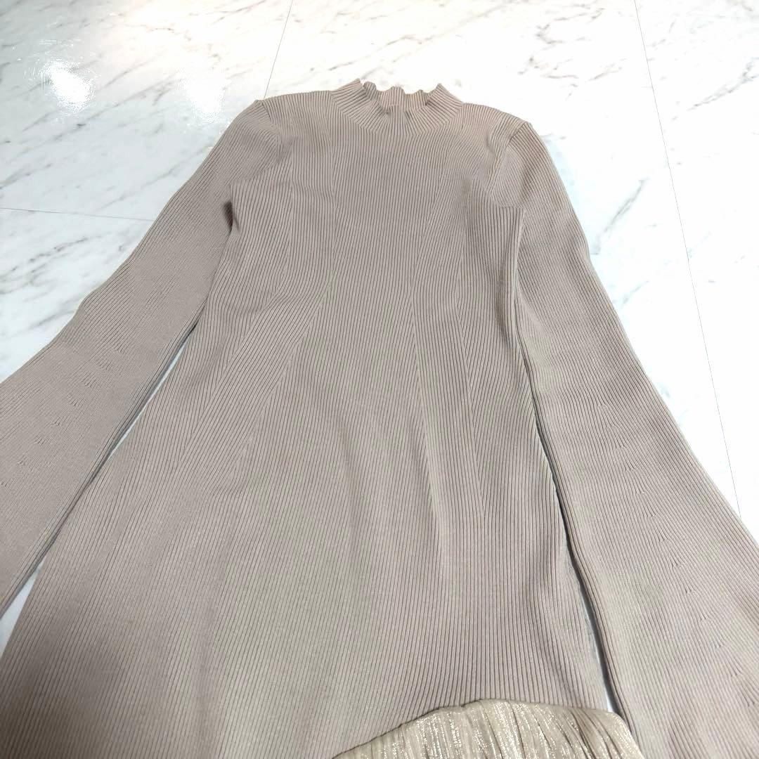 【美品】2024✨完売品 アニュアンス ドッキングニットワンピース 美シルエット