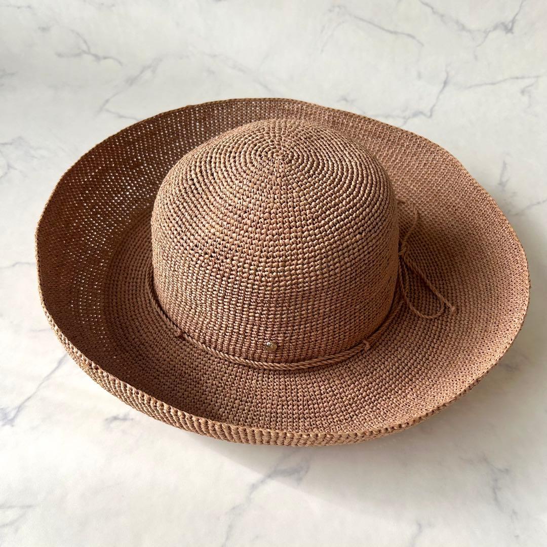 【極美品】ヘレンカミンスキー プロヴァンス12 麦わら帽子 ヌガー ラフィア