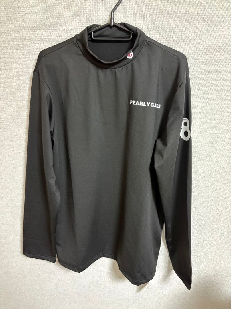 【新品・未使用】パーリーゲイツ 裏起毛 モックネック セーター ブラック メンズ