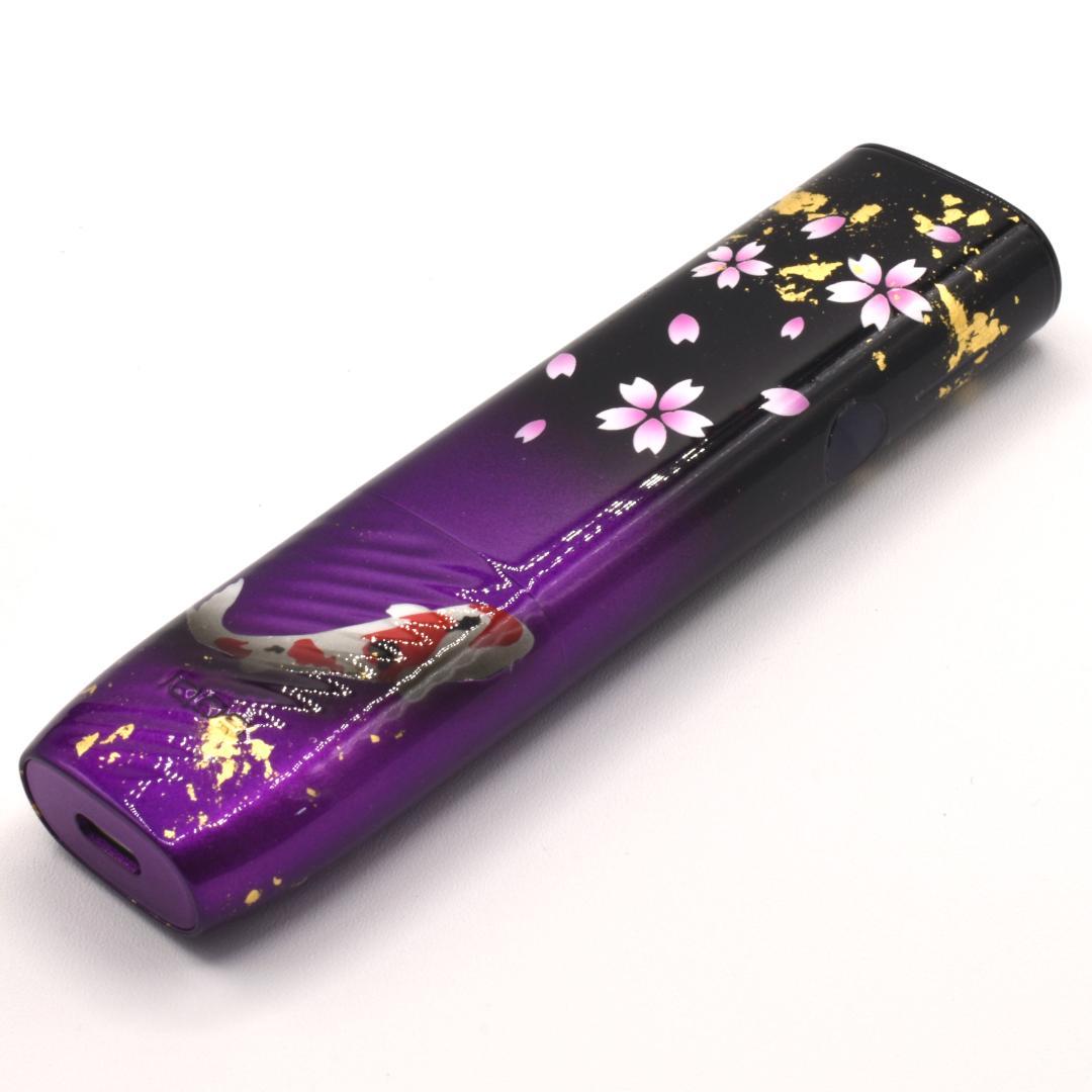 くう様ご依頼品　アイコスイルマiワン　桜鯉柄パープルブラック