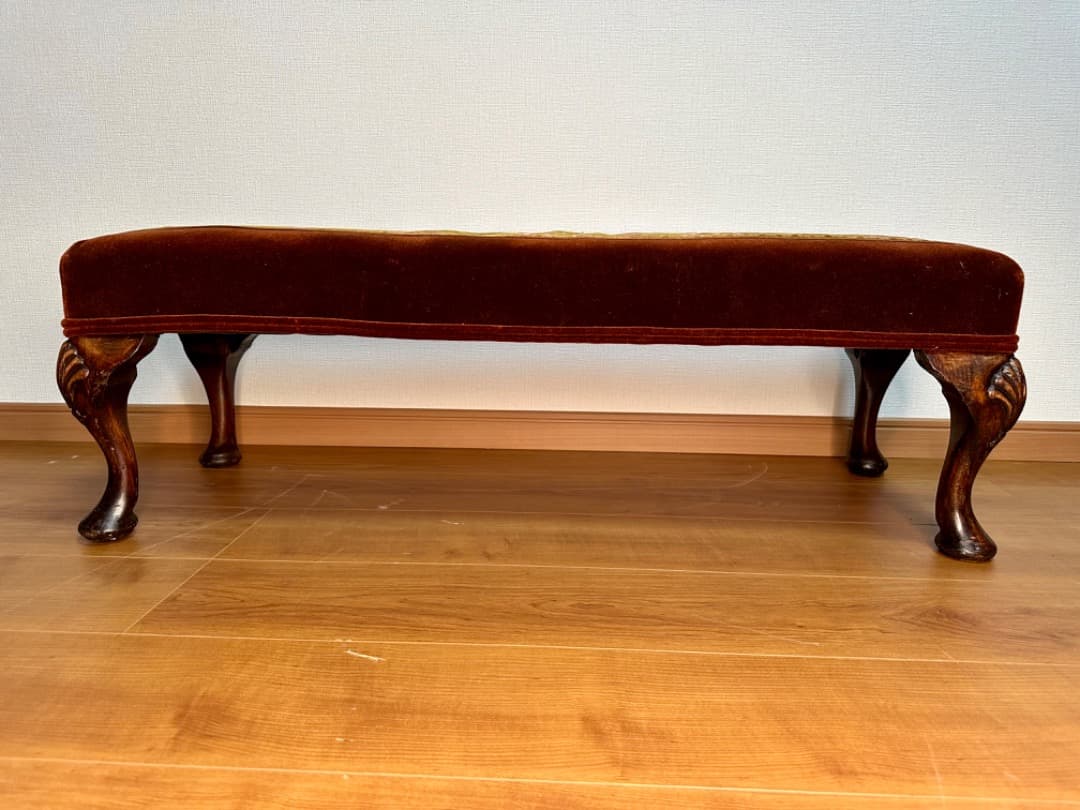 イギリス アンティーク フットスツール オットマン