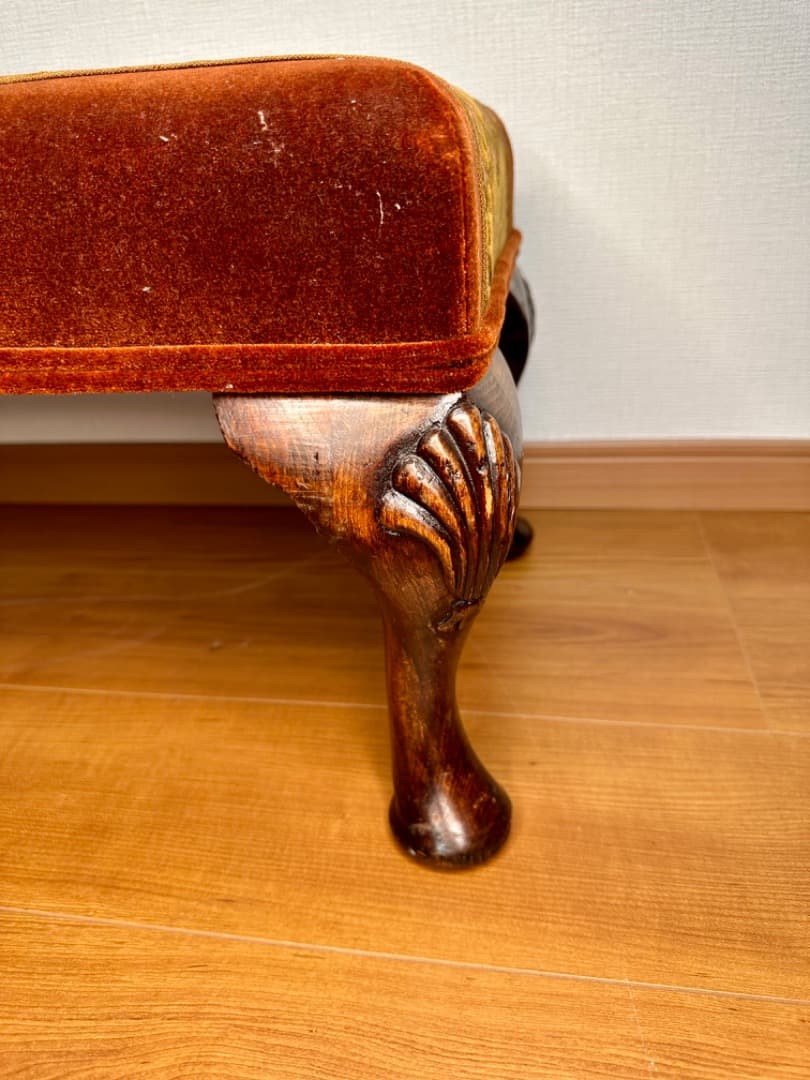 イギリス アンティーク フットスツール オットマン