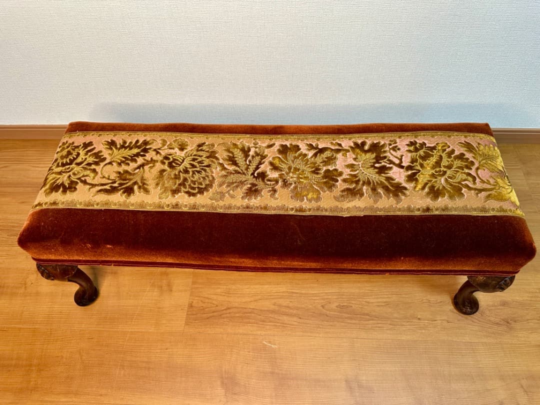 イギリス アンティーク フットスツール オットマン