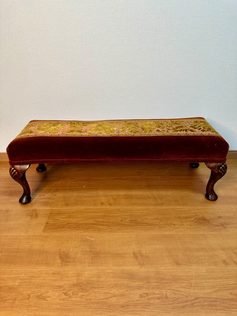イギリス アンティーク フットスツール オットマン