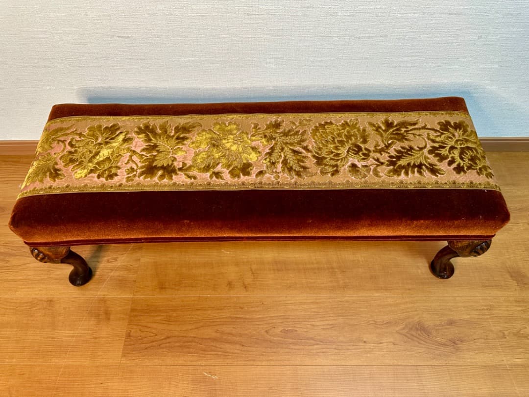 イギリス アンティーク フットスツール オットマン