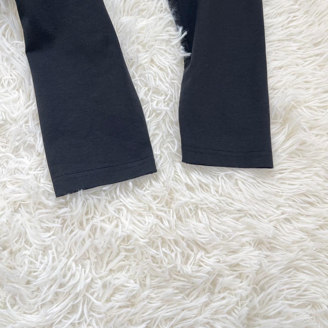 BEARDSLEY ビアズリー 裾レース カットソー　刺繍 Fサイズ 黒