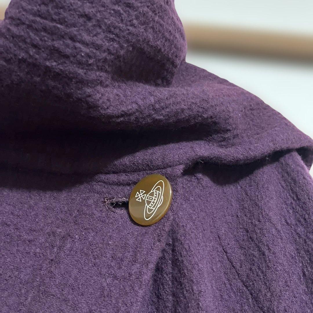 美品ヴィヴィアンウエストウッド レッドレーベル ウールコートマフラー付変形コート