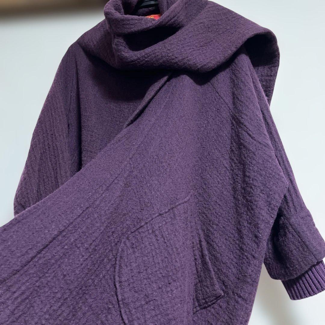 美品ヴィヴィアンウエストウッド レッドレーベル ウールコートマフラー付変形コート