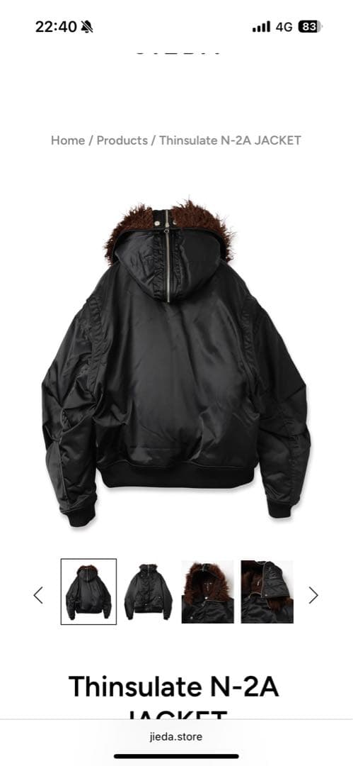 最終価格Thinsulate N-2A JACKET jieda n2b