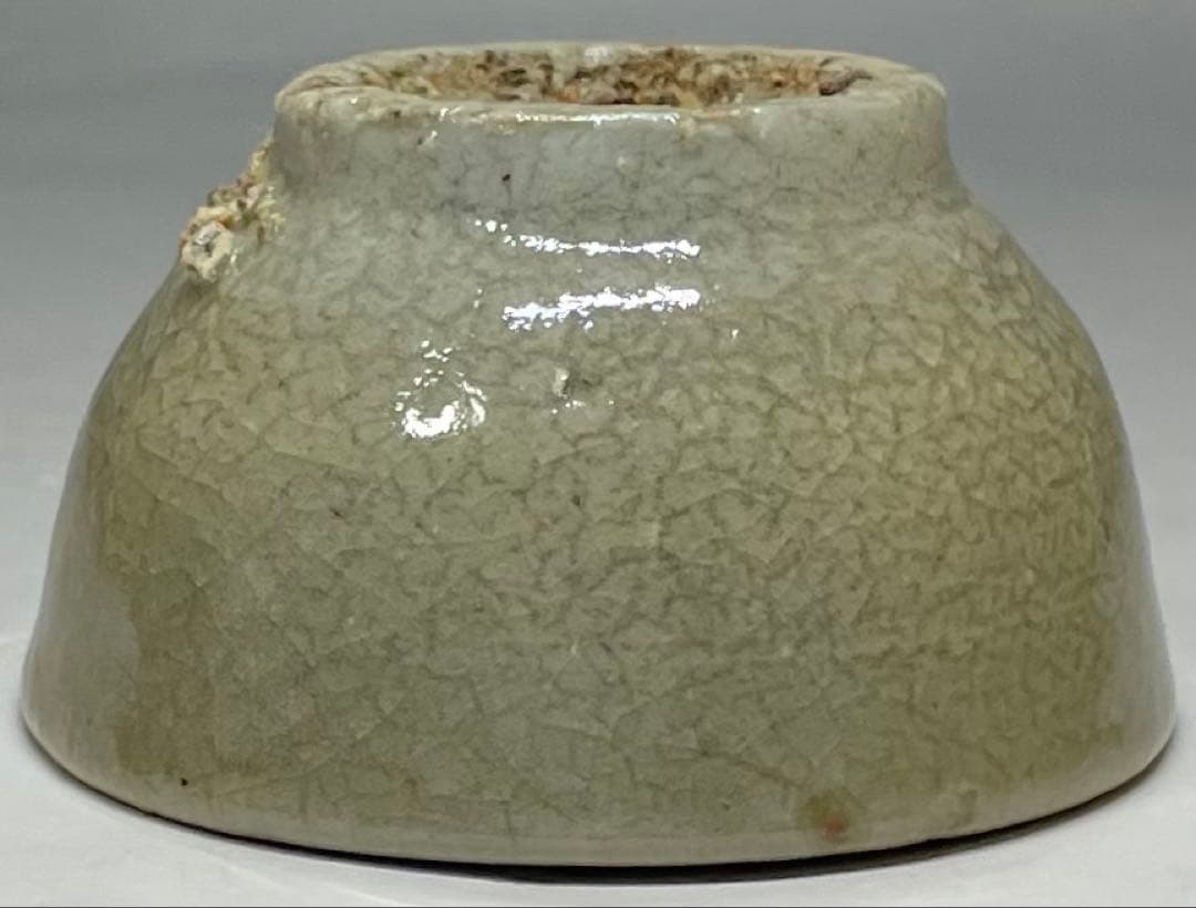 李朝　井戸盃　ぐい呑　高麗青磁　箱付　y012