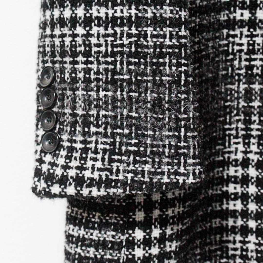 新品 定価108900円 高島屋 メランジツイード千鳥格子 チェスターコート L